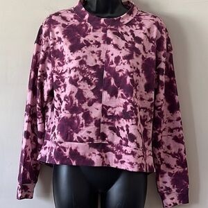 Yogasmoga Women's Pullover Crew Plum to Dye Activewear Tops Size small